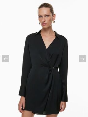 Women’s Aritzia Babaton Larchmont Satin Dress - Black, Size Small